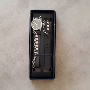 NWT Watch with Leatger Wrap Band